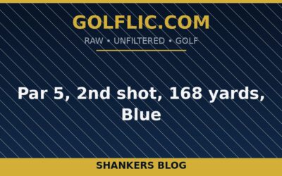 Par 5, 2nd shot, 168 yards, Blue