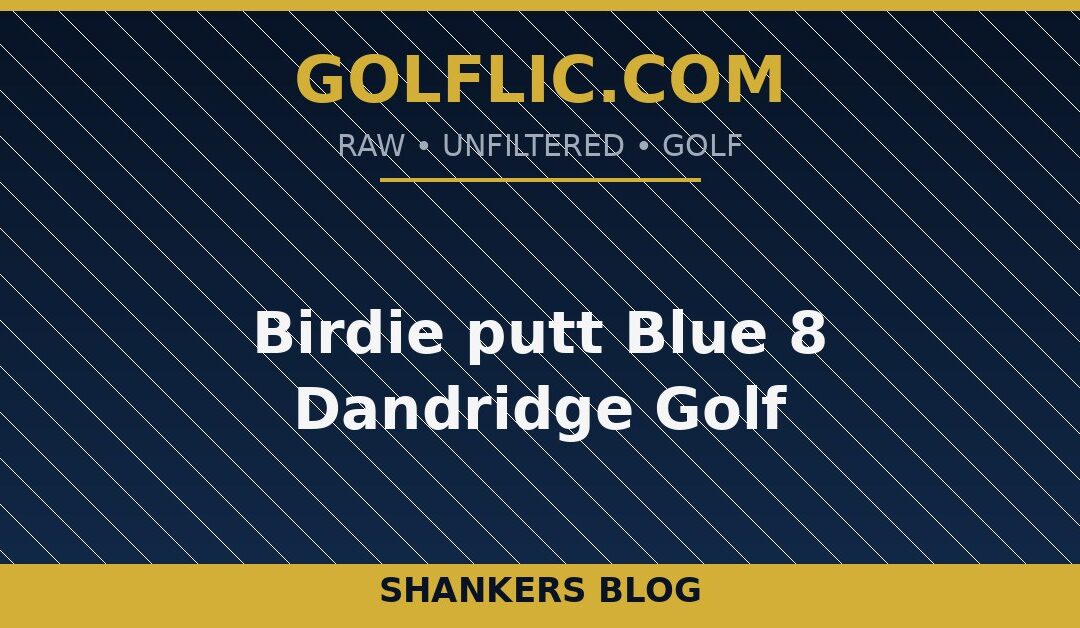 Birdie putt Blue 8 Dandridge Golf