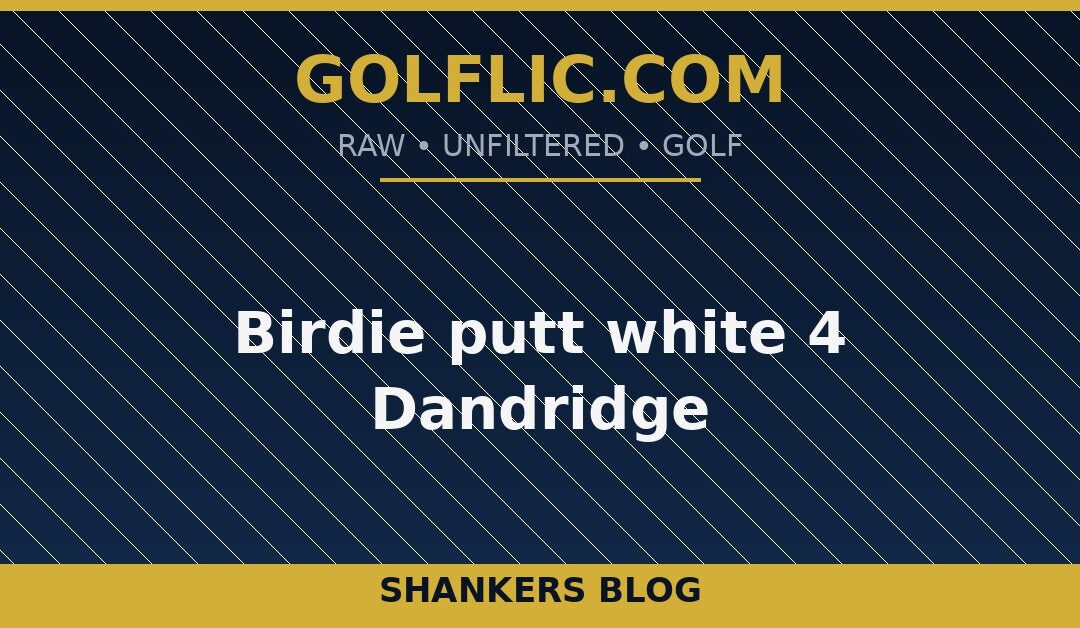 Birdie putt white 4 Dandridge