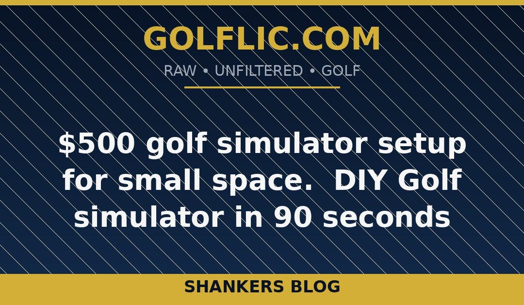 $500 golf simulator setup for small space.  DIY Golf simulator in 90 seconds