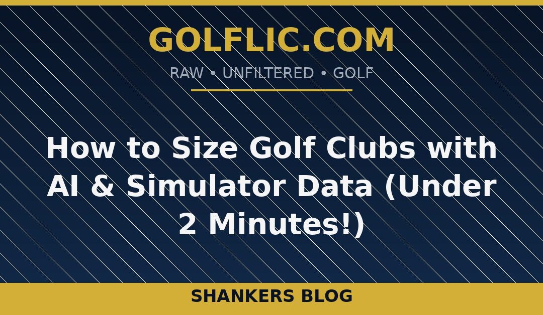 How to Size Golf Clubs with AI & Simulator Data (Under 2 Minutes!)
